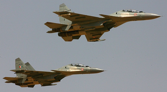 The Indian Air Force's Russian-made Sukhoi-30 aircraft