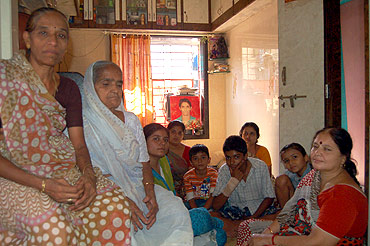 From left Harish's mother Damayantiben, grandmother, cousin Preeti and other members of the Gohil family at their Colaba house