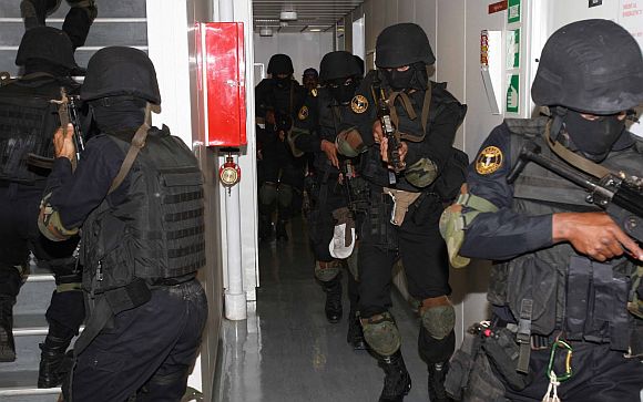 File photo shows NSG commandos in action in a training op
