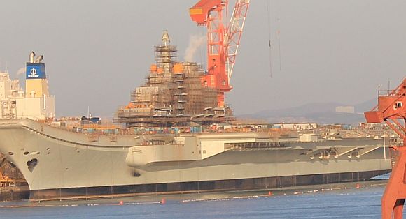 China's aircraft carrier out for weapons check