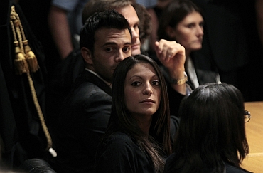 Meredith Kercher's sister Stephanie during the appeal trial of Amanda Knox in Perugia