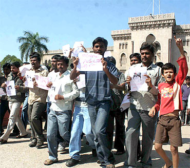 A protest for Telangana