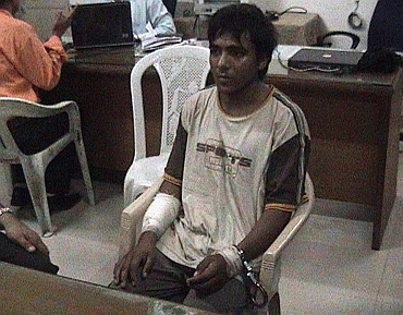 Kasab during his interrogation