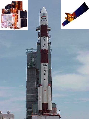 PSLV C-2 (Inset right) IRS-1D, IRS-P4