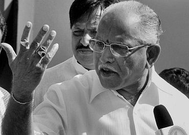 Former Karnataka chief minister B S Yeddyurappa