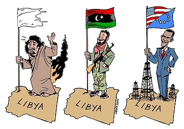 Brazilian cartoonist Carlos Latuff takes a wry look at Libya