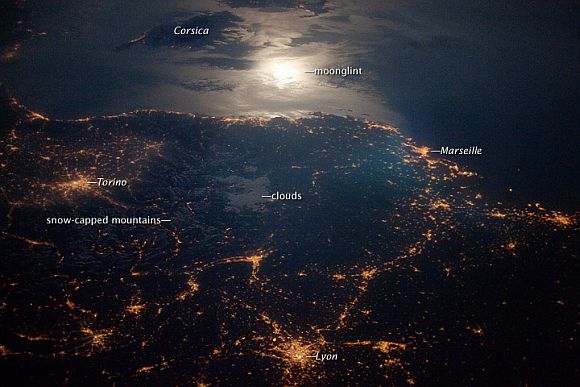 Sparkling PHOTOS of cities from the night sky
