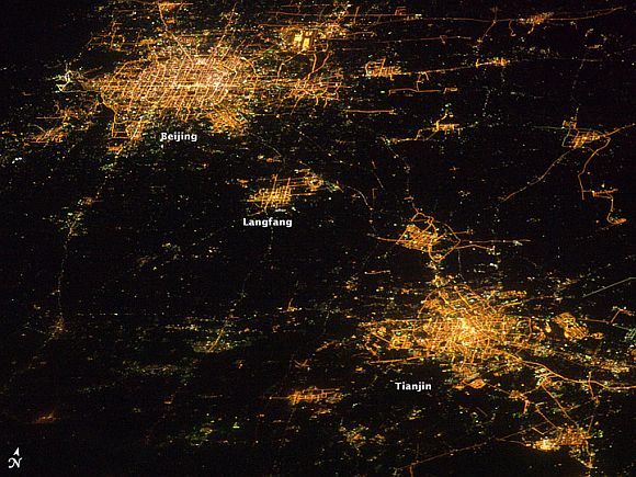 Sparkling PHOTOS of cities from the night sky