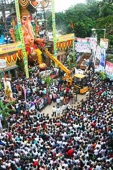 Thousands of devotees gathered to watch the ceremony