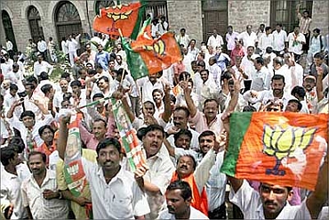 BJP supporters in Karnataka