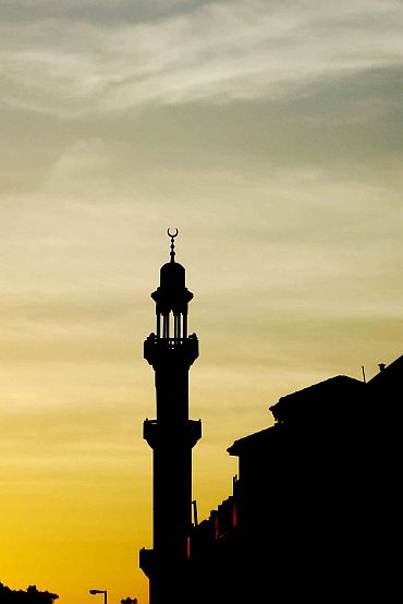 A minaret in Jeddah, Saudi Arabia