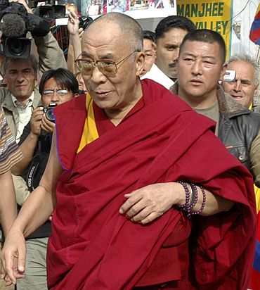 The Dalai Lama arrives in Dharamsala