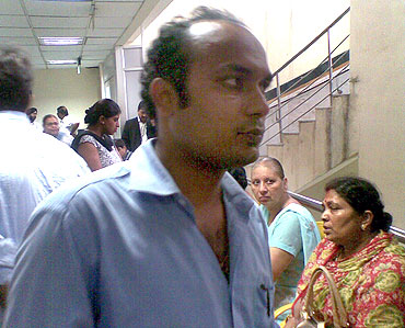 Shishir speaking to rediff.com at the hospital