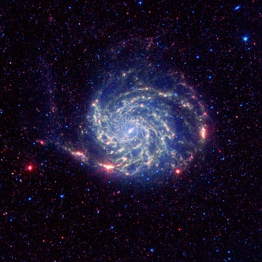 Image of the Pinwheel galaxy from NASA's Spitzer Space Telescope