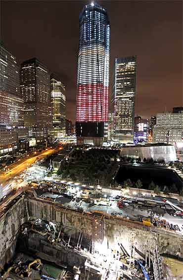 A view of the World Trade Centre construction site in New York