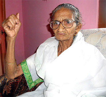 Miliki Baruah, Paresh Baruah's mother, at her home in Chokoli Bhoria