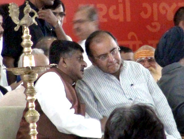 BJP leaders Arun Jaitley and Ravi Shankar Prasad