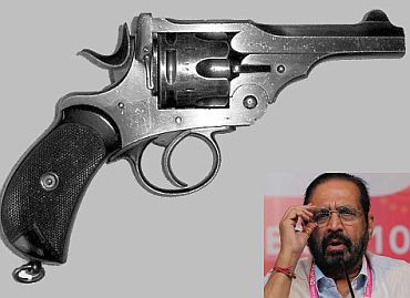 Webly revolver (Inset) Suresh Kalmadi