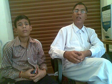 Bal Mukund with his younger son