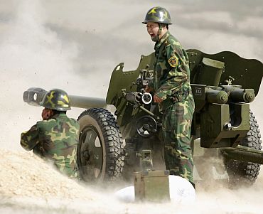 A Chinese military drill in Hefei, Anhui province