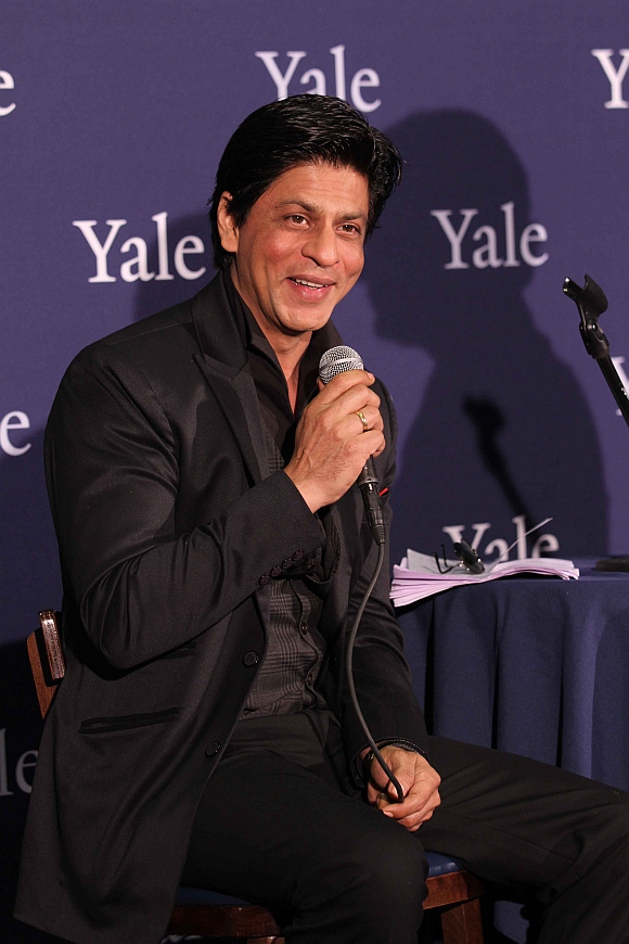 Shah Rukh Khan delivers a lecture at Yale University