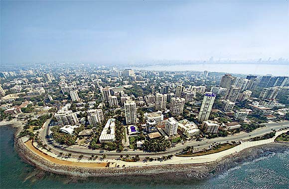 Cover of 'Open Mumbai' by PK Das & Associates showing an overview of megapolis Mumbai