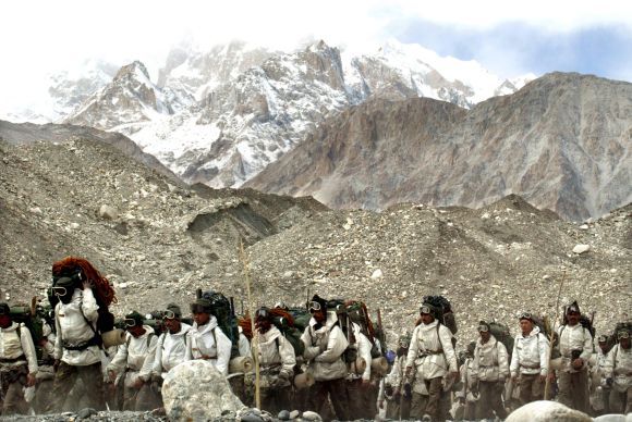 Soldiers are Siachen Glacier