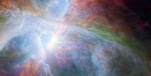 Orion's rainbow of infrared light