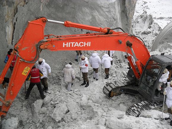 Rescue operation at Gairi Sector of Siachen