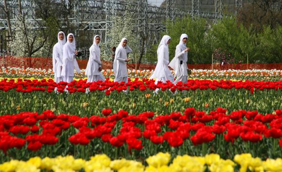 The tulip garden has also advanced the tourist season in the Kashmir Valley by over a month