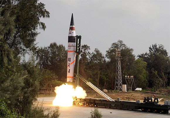 The Agni-5 missile can deliver a nuclear bomb anywhere in China