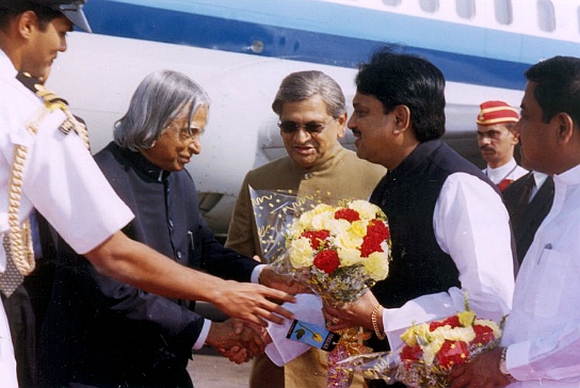 Vilasrao with former President A P J Abdul Kalam and Union minister S M Krishna