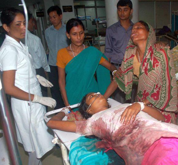 A woman who was injured in the rioting