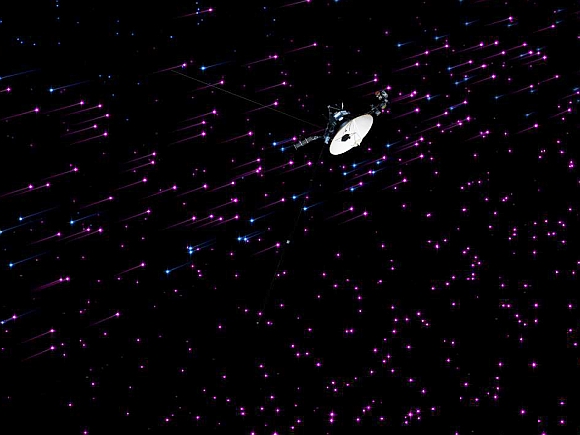 This still image show NASA's Voyager 1 spacecraft exploring a new region in our solar system called the magnetic highway