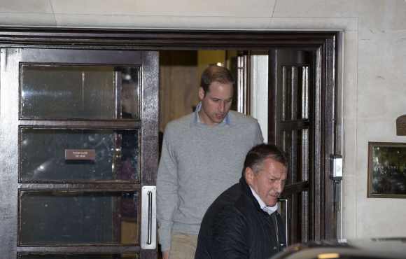 Prince William leaves the King Edward VII hospital in London