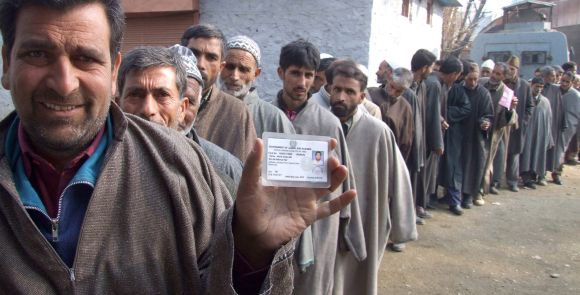 Jammu and Kashmir saw a record turnout of 90 per cent in the polls for four legislative council seats