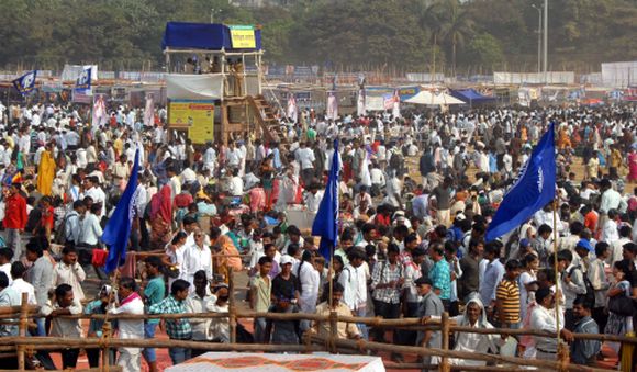 IN PICS: Ambedkar followers throng 'Chaityabhoomi'