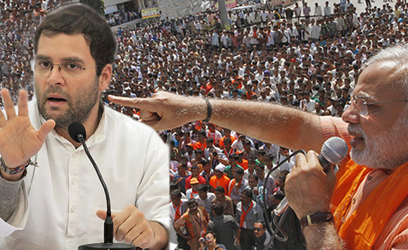 (Recreated image) The Rahul Gandhi-Narendra Modi battle for Gujarat.