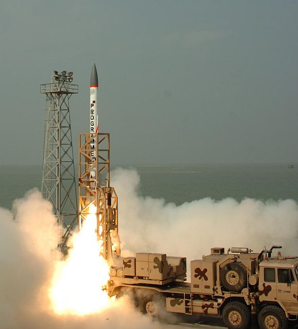 Interceptor Missile AAD test launch