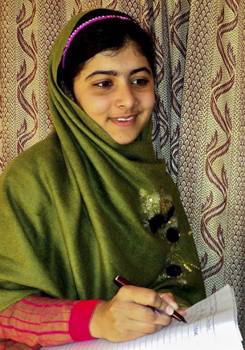 Malala is seen in Swat Valley, northwest Pakistan, in this undated file photo
