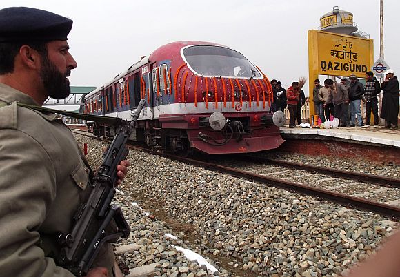 Trial run on India's longest train tunnel