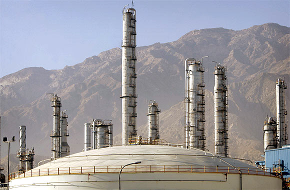 A view of a petrochemical complex in Assaluyeh seaport on Iran's Persian Gulf coast