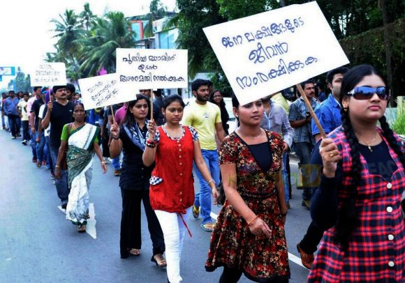 Protests in Kerala demanding a new dam
