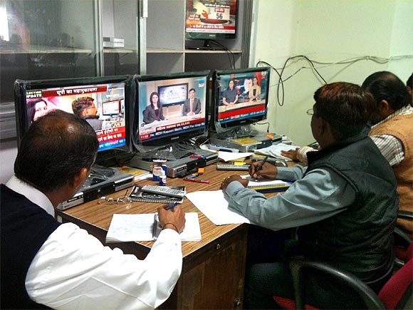 A 'war-room' in Uttar Pradesh, which runs on reporting from the field, monitors the election process.