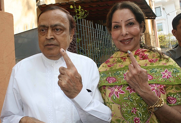Former Union MJinister Murli Deora with wife
