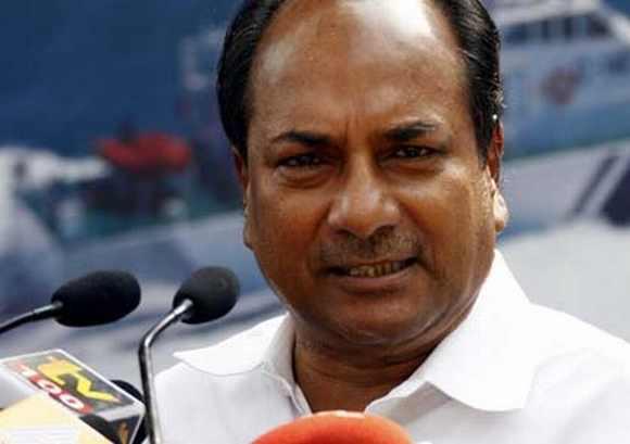 Defence Minister AK Antony