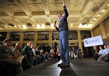 Republican presidential candidate and former Massachusetts Governor Mitt Romney
