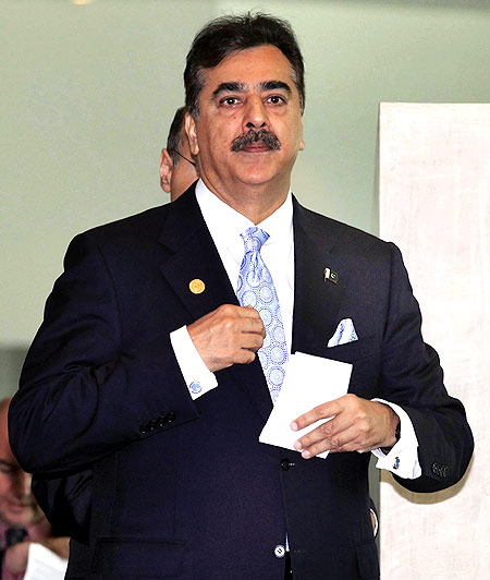 Pakistan's Prime Minister Yousuf Raza Gilani