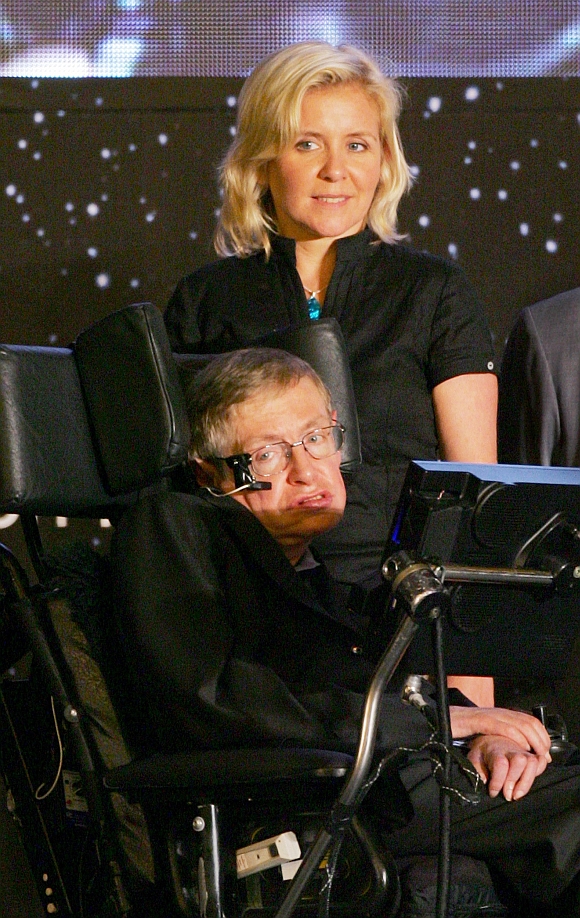 Hawking with his daughter Lucy