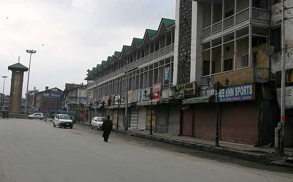 Normal life was hit in Kashmir on Friday because of the shutdown